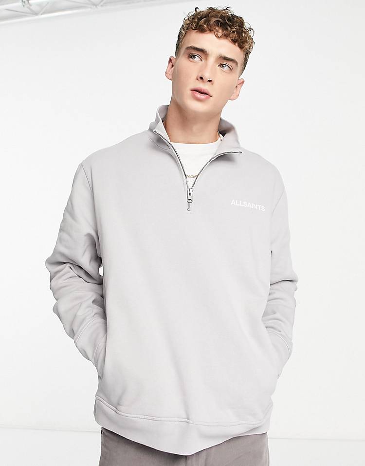 Allsaints x ASOS exclusive sweatshirt in ash blue